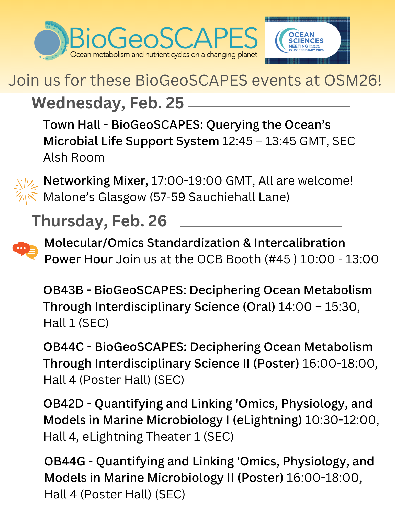 OSM26 BioGeoSCAPES Events (1)